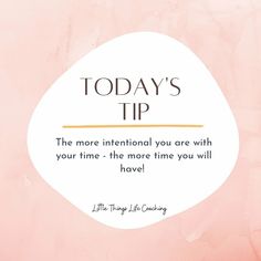 a pink background with the words today's tip on it