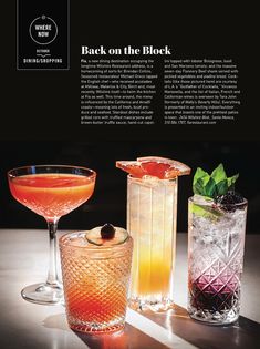 the back on the block cocktails are available for purchase