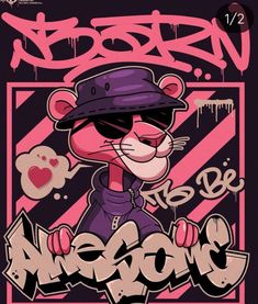 an image of a cartoon rat with graffiti on it's face and the words molon