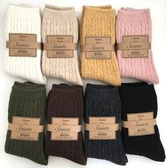 Cozy Wool Socks One size fits most(UK3-7) Material -Wool -Nylon -Polyester -Polyurethane *These socks are sold individually,  not in multi-pack. Womens Wool Socks, Socks Gift, Cozy Socks, Winter Socks, Women's Socks, Warm Socks, Wool Socks, Christmas Socks, Colorful Socks