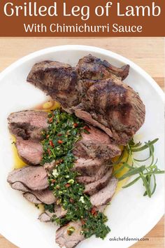 Grilled Leg of Lamb Flank Steak Chimichurri, Oregano Recipes, Steak With Chimichurri, Chimichurri Steak, Steak With Chimichurri Sauce, Chimichurri Sauce Recipe, Steak Dinner Recipes, Grilled Skirt Steak, Chimichurri Recipe