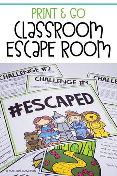 print and go classroom escape room for children to practice their reading skills with this freebied