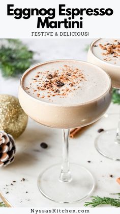 eggnog espresso martini with festive and delicious