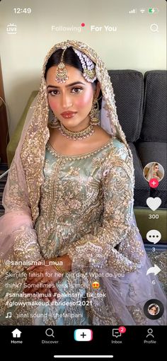 a woman in a bridal gown is looking at the camera with an emoticive expression on her face