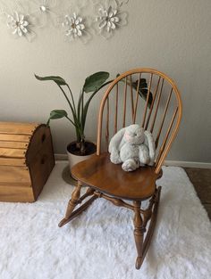 Gorgeous vintage and sought after rocking chair, in children's size! This is the perfect charmer to add to any kids room or porch. It is not without it's flaws, but shines despite them.  Normal wear on the bottoms of the rockers. One chip in the arch at the top of the chair (sanded and stained -- pictured). Some other minor wear, I have pictured the most obvious. Sold as is. Chair Room Ideas, Toddler Rocking Chair, Chair Nursery, Baby Rocking Chair, Kids Rocking Chair, Rocking Chair Nursery, Round Rock, Furniture Wood, The Arch