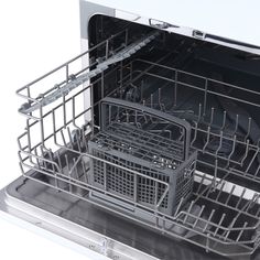 an empty dishwasher with the door open