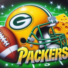 a green bay packers football helmet with cheese on it