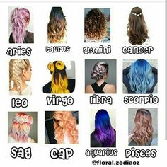 many different types of hair are shown in this image, with the words written below them