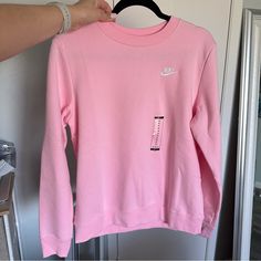 Women’s Size Medium Sweatshirt. Completely Sold Out Online. Super Cute Barbie Pink Color! Price Is Firm. Smoke Free Home. Pink Nike Sweater, Barbie Pink Color, Cute Barbie, Nike Sportswear Club Fleece, Christmas Things, Pink Nike, Nike Sweater, Pink Crewneck, Pink Nikes