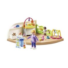 a play set with people and toys in it