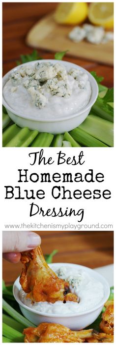 the best homemade blue cheese dressing is in this recipe and it's ready to be eaten