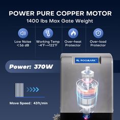 the power pure copper motor is shown in this advertisement