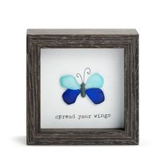 The Spread Your Wings Shadow Box from the The Sharon Nowlan Collection is a gorgeous way to decorate any home. Measuring 4"w x 2"d x 4"h, this shadow box features artful craftsmanship and is the perfect gift for mom. Size: 4"w x 2"d x 4"h Materials: wood composite, paper, glass, pvc Sentiment: Spread your wings Hanger Style: no hanger Seaglass Crafts, Sharon Nowlan, Craft Board, Gold Pumpkins, Wood Composite, Sea Glass Crafts, Glass Pumpkins, Beach Crafts, Sea Glass Art