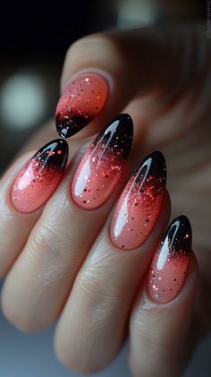 Pink Ombre Nails Blushed Nails, Inside Out Nails, Ombre Shellac, Nail Designs Ombre, Horror Nails, Witchy Nails, Nail Trend, Claw Nails