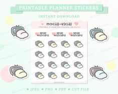 the printable planner stickers are shown