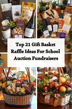 Looking for the perfect gift basket idea for your school auction fundraiser? From school supplies to gourmet treats, we have a variety of creative and fun gift baskets that are sure to be a hit at your event. Explore our collection of school auction gift basket ideas to find the best option that matches your theme and budget. Whether you're organizing a silent auction or raffle, these thoughtfully curated baskets will help raise funds in style. Spring Auction Basket Ideas, Gift Basket Fundraiser, Food Gift Baskets Diy