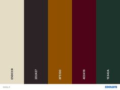 the color scheme for an interior design project, with different shades and colors on it