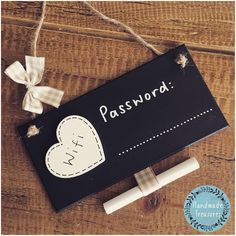 a chalkboard with a heart and the word'password'written on it