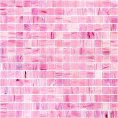 a pink tiled wall with lots of small squares