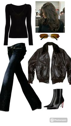 Cozy Club Outfit, All Black Wardrobe Aesthetic, Vintage Outfit Ideas 90s, Ahs Outfit Aesthetic, Rockstar Winter Outfit, Dark Colours Outfit, 2000s Dark Fashion, Fall Goth Aesthetic, Tvd Outfit Aesthetic