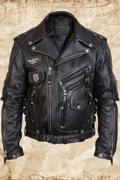 Men's Genuine Cowhide Premium Leather Motorcycle Biker - Etsy UK Leather Jacket Men Style, Mens Cycling, Leather Jacket Black, Black Leather Jacket, Leather Jacket Men, Biker Jacket, Cowhide Leather, Mens Coats