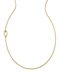 Because your everyday look should include something personal. Choose the initial of someone you love or gift your own initial to someone special. Either way, the contemporary Letter O Inline Initial Necklace in 18k Gold Vermeil is a timeless sentiment for all who wear it. Kendra Scott Store, O Initial, Plating Techniques, Sold Out Sign, Letter O, Letter D, Demi Fine Jewelry, Kendra Scott, Initial Necklace