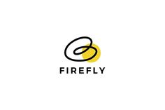 the logo for firefly is shown in black and yellow