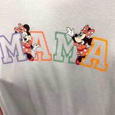 Brand New With Tags Light Blue Super Soft Tee Shirt With “ Mama” In Multicolored Block Letters Disney Tops, Block Lettering, Mama Shirt, Minnie Mouse, Colorful Shirts, Tee Shirts, Womens Tops, Tops & Tees, Disney