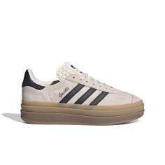 adidas Originals Gazelle Bold "Wonder Quartz/Core Black" Women's Shoe - Hibbett | City Gear Popular Black Shoes, Cute Low Top Shoes, Women’s Adidas Sneakers, Outfits With Gazelles, Adidas Shoes Women Gazelle Outfit, Gazzeleadidas Shoes, Gazelle Adidas Shoes, Neutral Sneakers Women, Women’s Sneakers