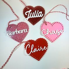 Welcome to BeNiralu Add a special touch to your Valentine's Day gift with this beautifully crafted personalized heart tag. Made from 1/8 inch acrylic, this heart-shaped tag is perfect for customizing with names or initials. Product Details 1. Made of 1/8 inch acrylic 2. 3.5" tall 3. Comes packaged, ready for gifting Thank you! Heart Shaped Card, Valentines Day Tags, Valentines Basket, Basket Tags, Valentine Tags, Heart Tag, Halloween Card, Heart Keychain, Halloween Cards