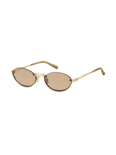 Max Mara Bridge III sunglasses - Gold Max Mara Sunglasses, Trendy Glasses, Outfit Collage, Trendy Sunglasses, Stylish Sunglasses, Gold Sunglasses