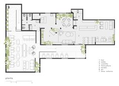 the floor plan for an apartment with two living areas