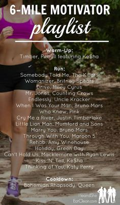 the 6 mile motivator playlist is shown in this screenshot from an iphone