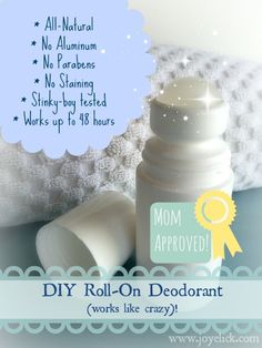 Best DIY ROLL-ON DEODORANT (works like crazy)! Stop the stink for up to 48 hours, no joke. | Farm Girl Inspirations: www.joyelick.com. Baking With Coconut Oil, Diy Kosmetik, Diy Cosmetics, Diy Hair Care, Natural Diy, Diy Body