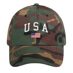 USA Flag Dad Hat - Camouflage American Flag Baseball Hat - US Flag - Dad Hats - USA Flag - Baseball Hats for Men - Baseball Hats for Women Baseball Hats For Women, Military Hats, Mens Hats Baseball, Usa Sweatshirt, Embroidered Initials, Mom Hats, United States Military, Embroidered Baseball Caps, Camo Colors