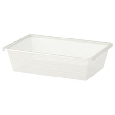 a white plastic container on a white background