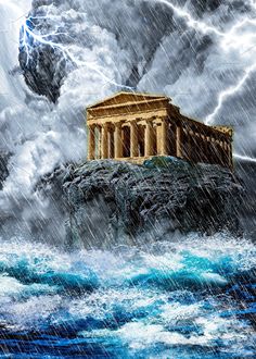 an image of the acrobatic temple in the storm