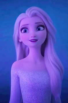 the frozen princess is looking into the camera