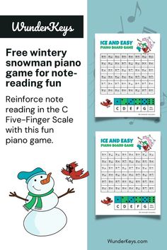 a snowman piano game for kids to play