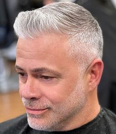 Short Spiky Front with Classic Taper and Beard. A stylish haircut for mature men with grey hair is an handsome choice that will have you looking good and feeling confident. From modern to classic, these popular grey men’s hairstyles are classy, simple and easy to maintain, offering the perfect combination for older gentlemen. Mens Grey Hairstyles, Guys Haircuts, Grey Hairstyle, Older Men Haircuts, Haircut Gray Hair, Grey Hairstyles, Classy Looks, Classic Taper, Clipper Cut