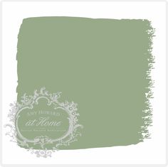 a green paint swatch with the words ann howard at home on it