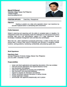 a professional resume with no work experience is shown in this image, it shows the profile and