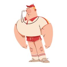 PE Teacher on Behance Character Flat Design, Teacher Comics, Teachers Illustration, Animation Character Design, Style Graphique, Character Rigging, Pe Teacher, Digital Advertising Design, Simple Character