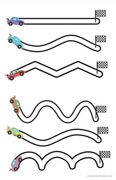 the printable race cars worksheet for kids to learn how to draw and color