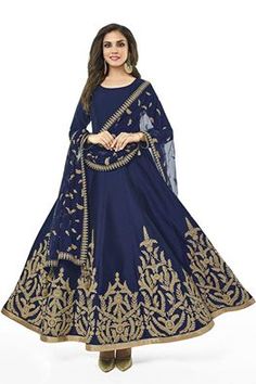 This beautiful blue anarkali combines exquisite design with timeless elegance. Buy Anarkali Suit online - http://www.aishwaryadesignstudio.com/fascinating-blue-anarkali-with-zari-work Blue Anarkali, Designer Salwar Suits, Indian Gowns, Brown Style, Lehenga Saree, Wedding Lehenga, Indian Weddings, Zari Work, Anarkali Suit