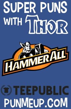 the hammerall logo is shown in white and blue with an image of a man on a motorcycle