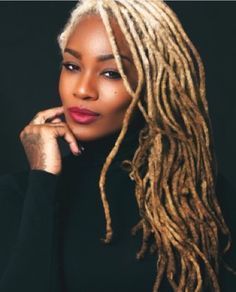 Post anything (from anywhere!), customize everything, and find and follow what you love. Create your own Tumblr blog today. Blonde Locs On Dark Skin, Platinum Blonde Locs Black Women, Ombré Locs, Two Tone Locs, Blond Locs, Natty Dreads, Rasta Music