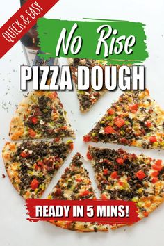 no rice pizza dough is ready in 5 mins and it's easy to make