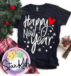 Happy New, Happy New Year, Christmas Sweaters, Graphic Tshirt, Women's Top, T Shirt