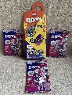 three bags of do it yourself stickers on carpet